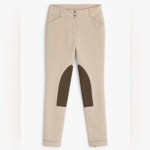 Belle & Bow Equestrian Pants Riding Jodhpurs Horse Show Gear Beige Youth Size 12